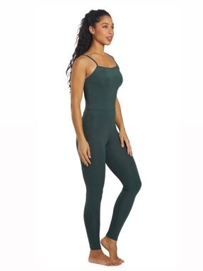 Girlfriend Collective The Unitard Yoga Jumpsuit in Moss Green - Size S